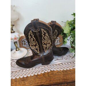 Double H Brown Oil Resisting Leather Western Boots 7.5 Cowgirl Rodeo Equestrian